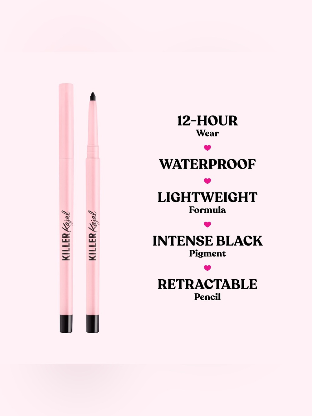 Too Faced Killer Eyeliner Duo - Kajal & 36 Hr Gel Waterproof Liner - Black, NEW - Picture 11 of 12